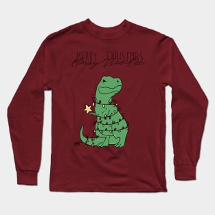 T-rex Christmas Long Sleeve T-Shirt